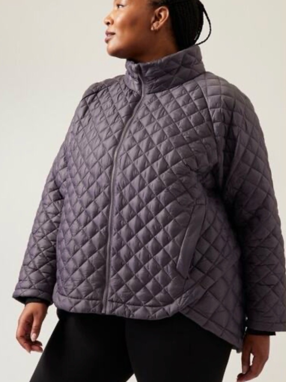 Athleta Whisper Featherless Jacket Women’s 3X Dark Sky Violet Quilted